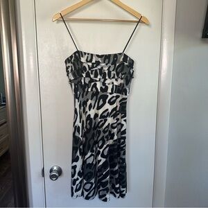 Cache Y2K Cheetah Cocktail Dress. Black and White. Size: Medium.